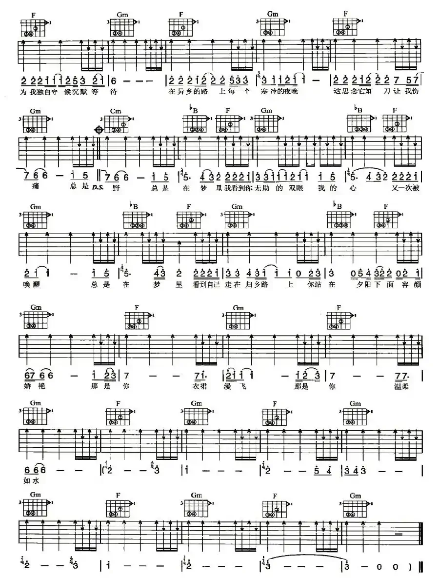 故乡(许巍词曲、4个版本)