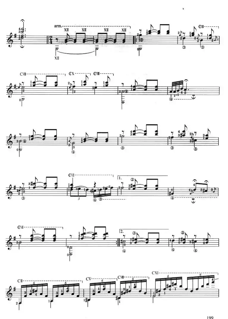 古典吉他考级十级外国乐曲A组（1、梦中的森林）