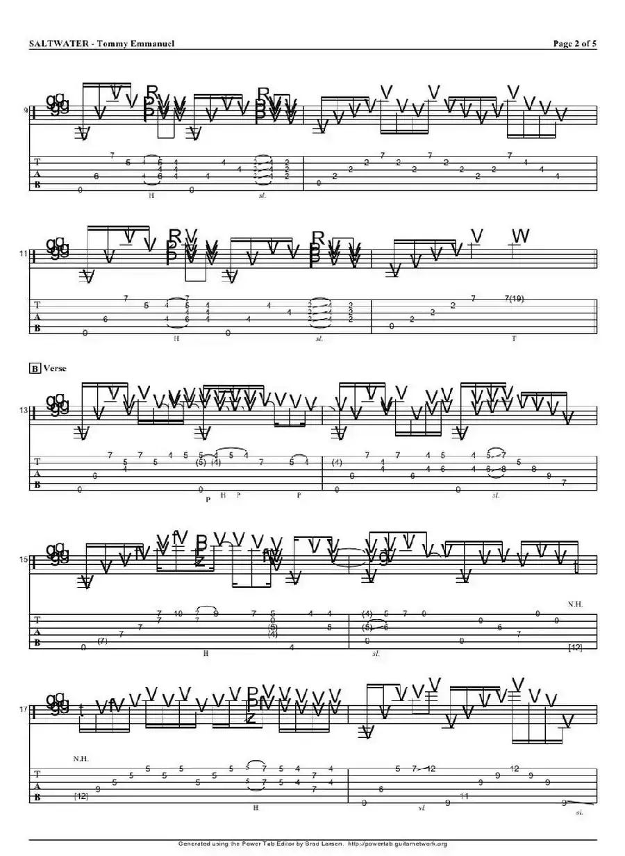 tommy emmanuel： saltwater（指弹吉它）
