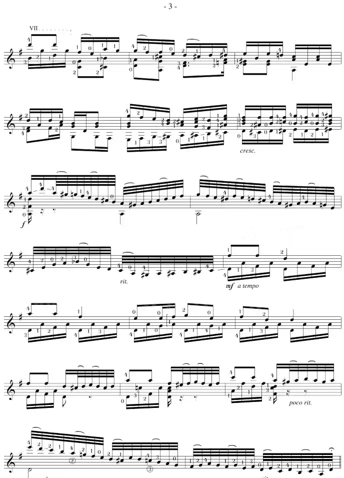 Napoleon Coste《25 Studies,Op.38》（STUDY 10）