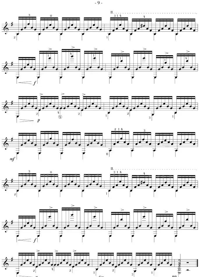 Mauro Giuliani《12 Studies,Op.48》（STUDY 6）