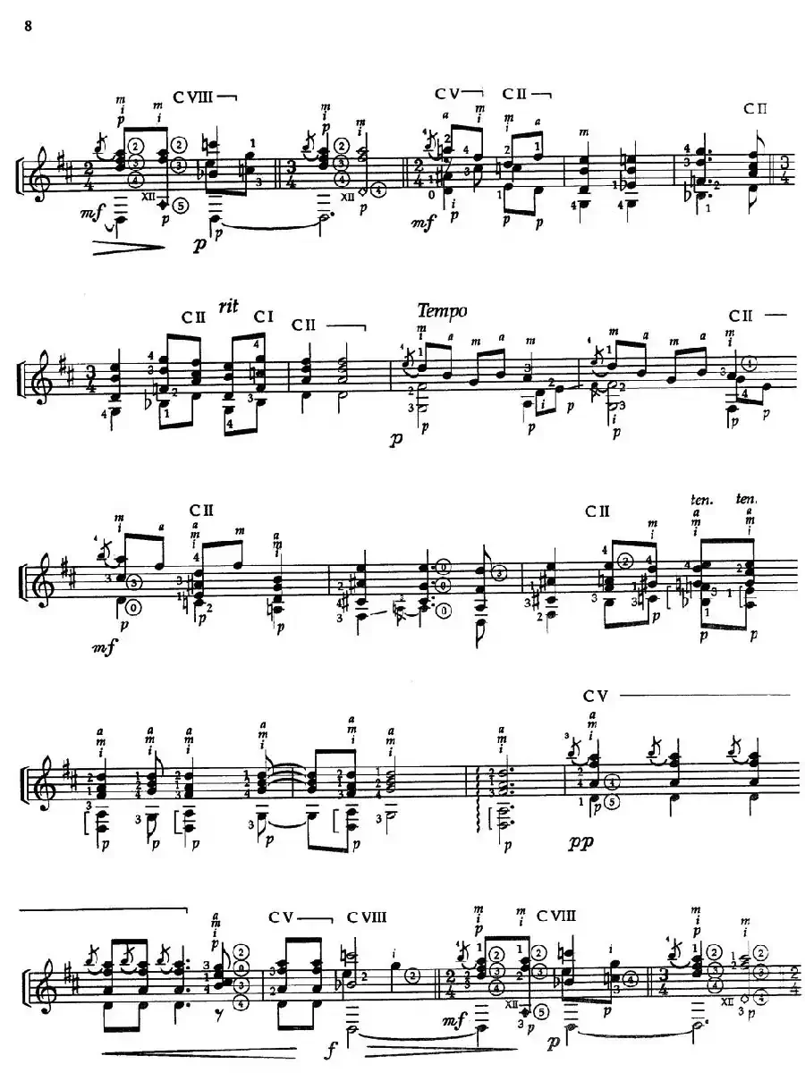 Joaquin Rodrigo Music for Guitar（罗德里戈吉他音乐P7-11）（古典吉他）