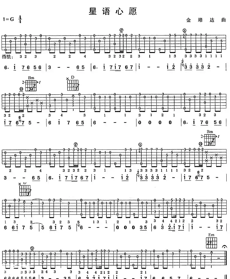 星语心愿(指弹独奏)