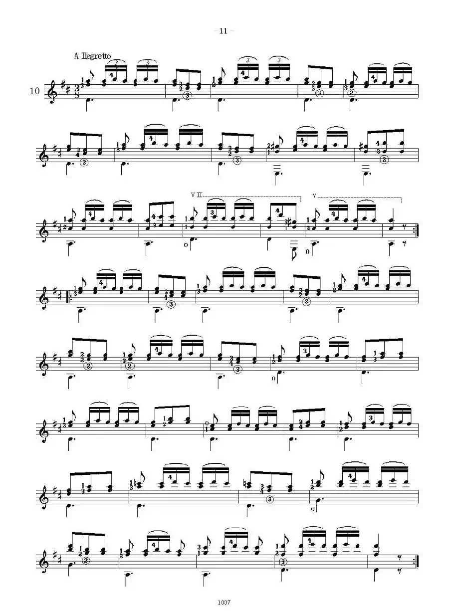 卡尔卡席25首练习曲之6——10