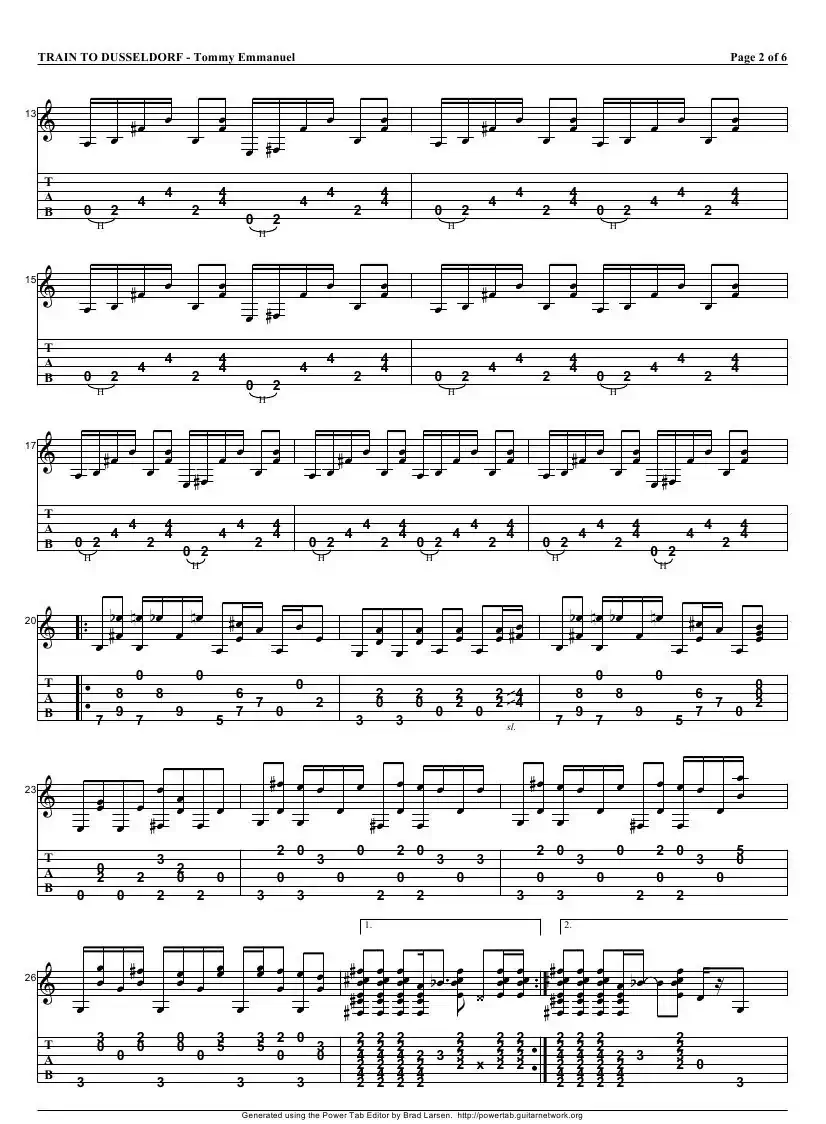 tommy emmanuel：train to dusseldorf（指弹吉它）