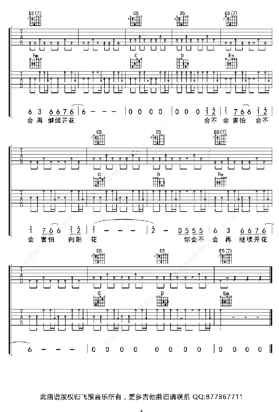向阳花（G调双吉他版）