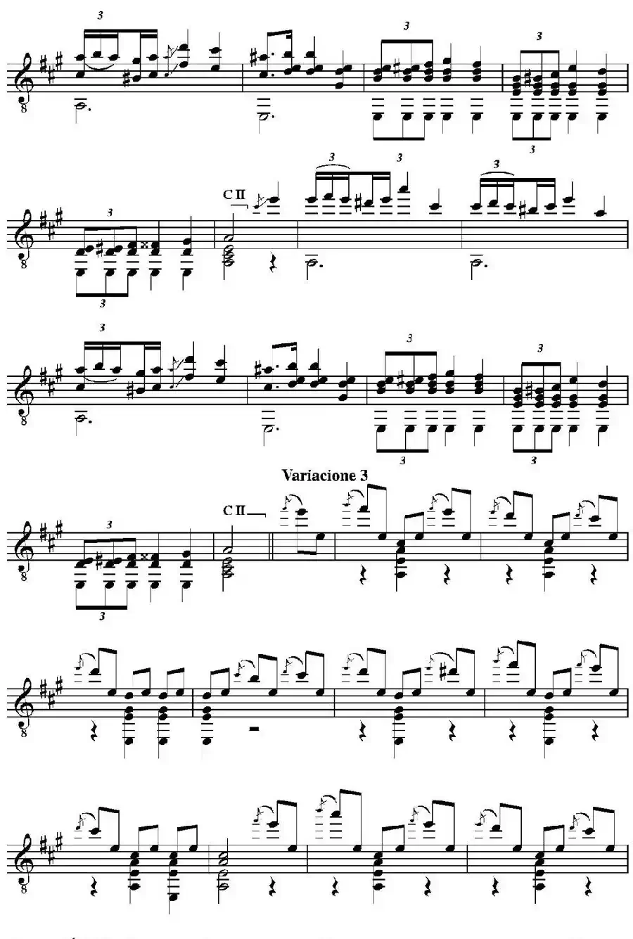 EL CARNAVAL DE VENECIA(Grande variaciones sobre un tema de Niccolo Paganini)（古典吉他）