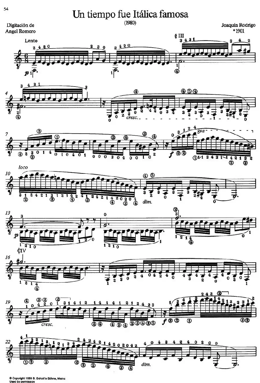 Joaquin Rodrigo Music for Guitar（罗德里戈吉他音乐P54-60）（古典吉他）