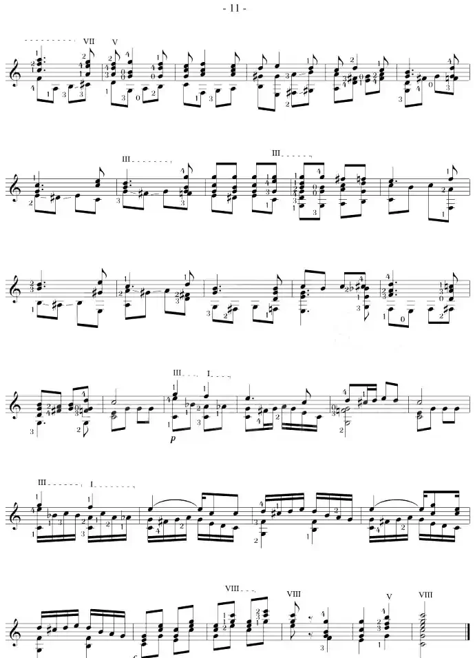 Napoleon Coste《25 Studies,Op.38》（STUDY 13）
