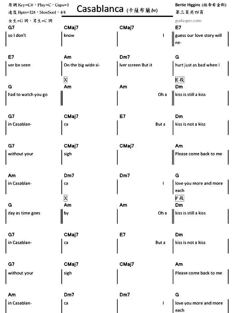 Casablanca（卡萨布兰卡）