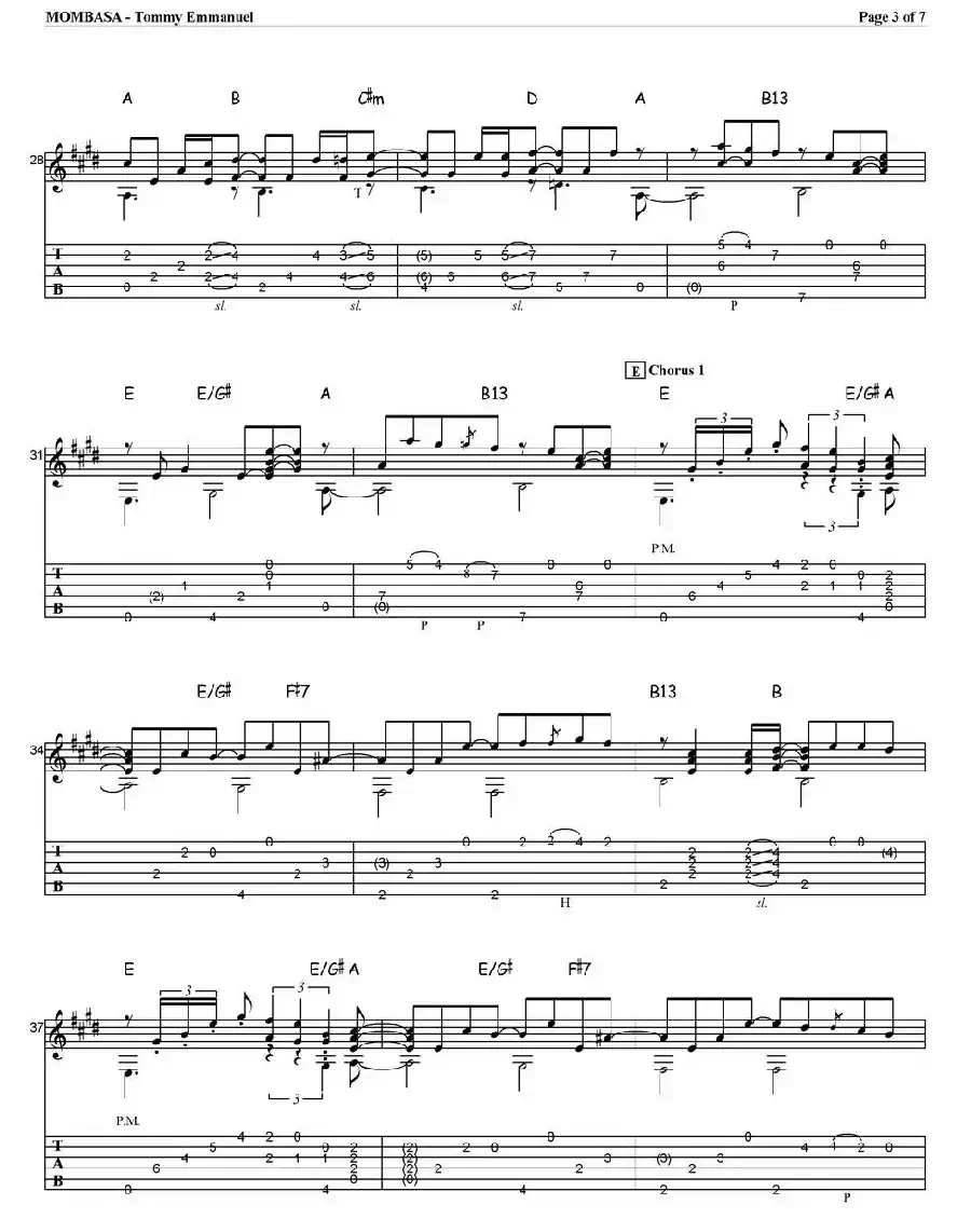 tommy emmanuel：mombasa（指弹吉他）