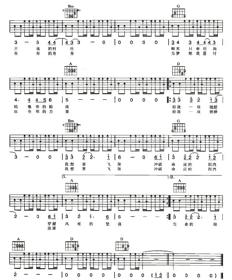 给我一双翅膀(水木年华 词曲)