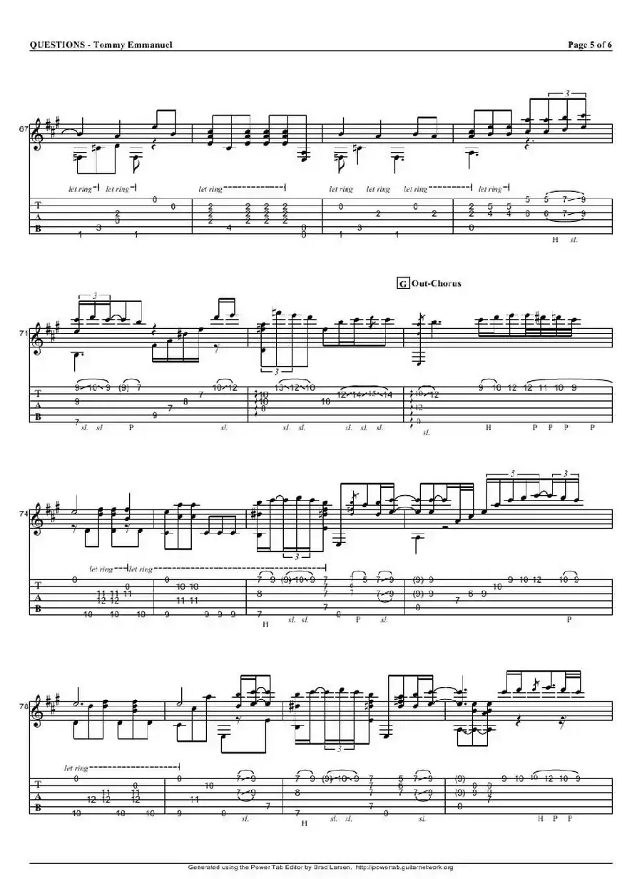 tommy emmanuel： questions（指弹吉它）