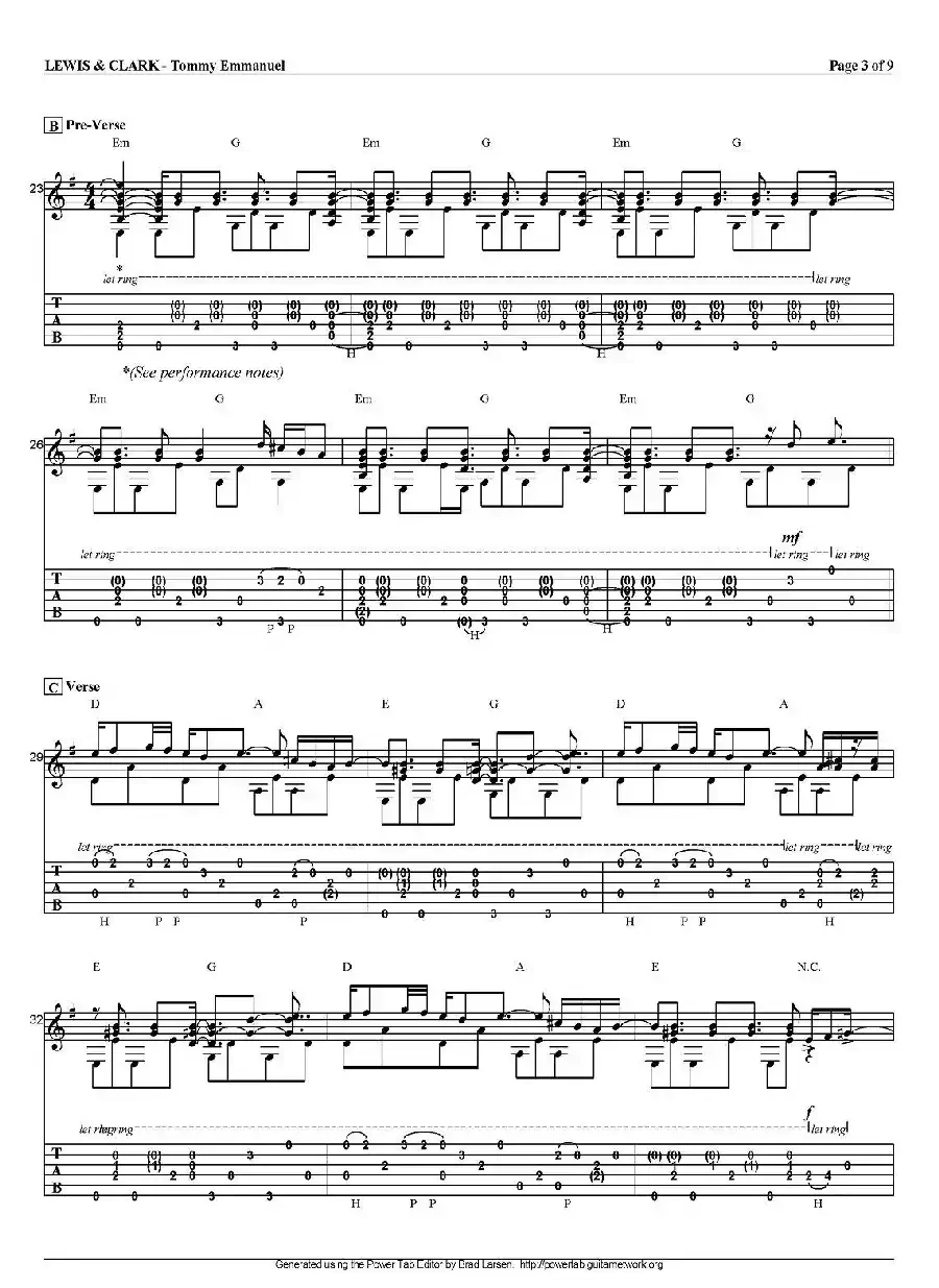 tommy emmanuel：lewis and clark（指弹吉他）