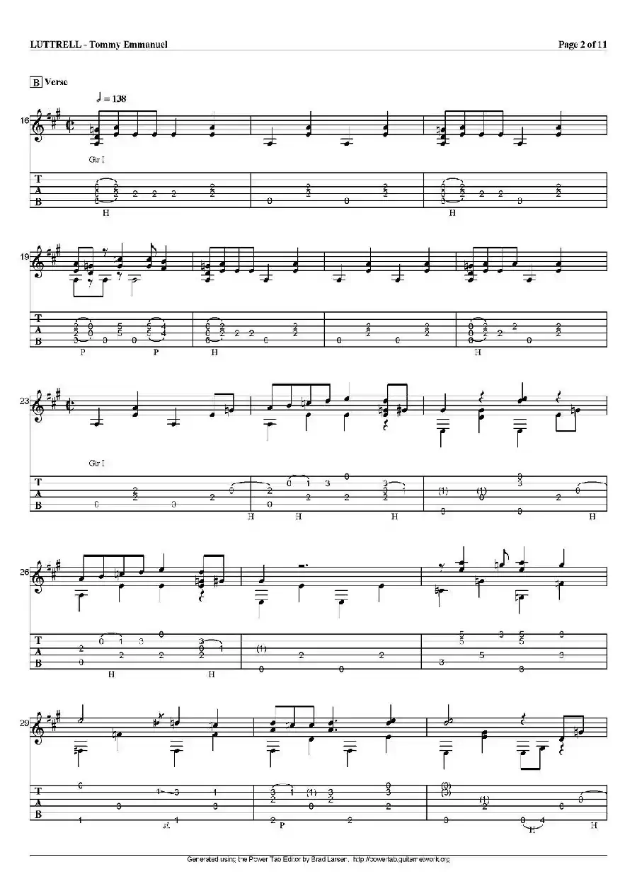 tommy emmanuel：luttrell（指弹吉他）
