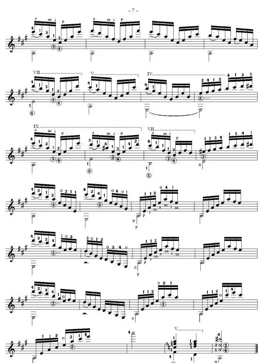 他雷加12首练习曲之4