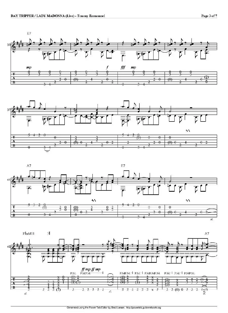 tommy emmanuel:day tripper/lady madonna（指弹吉他）