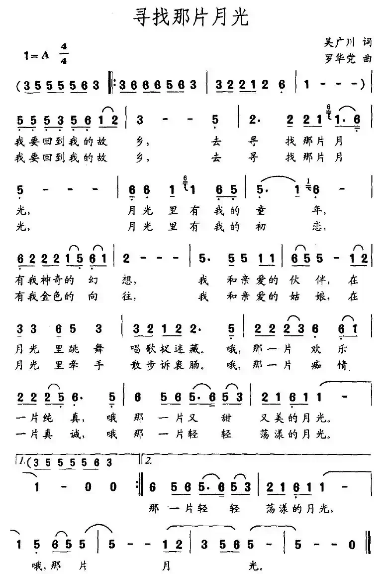 寻找那片月光