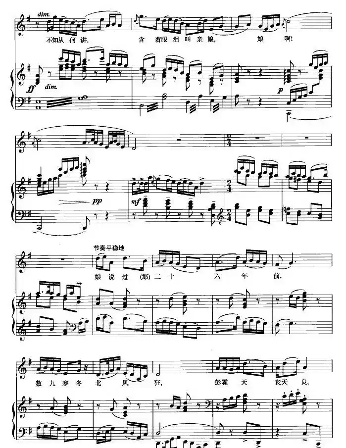 看天下劳苦人民都解放（歌剧《洪湖卫队》选曲）（正谱）