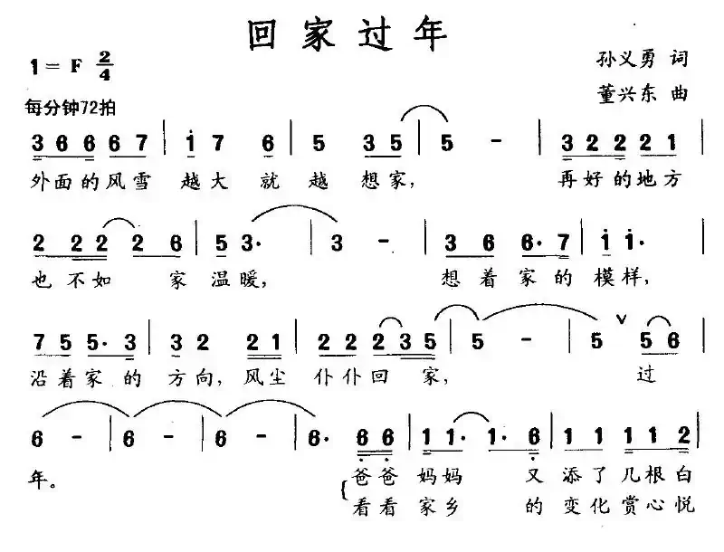 回家过年（孙义勇词 董兴东曲）