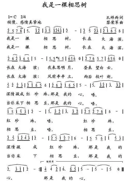 我是一棵相思树