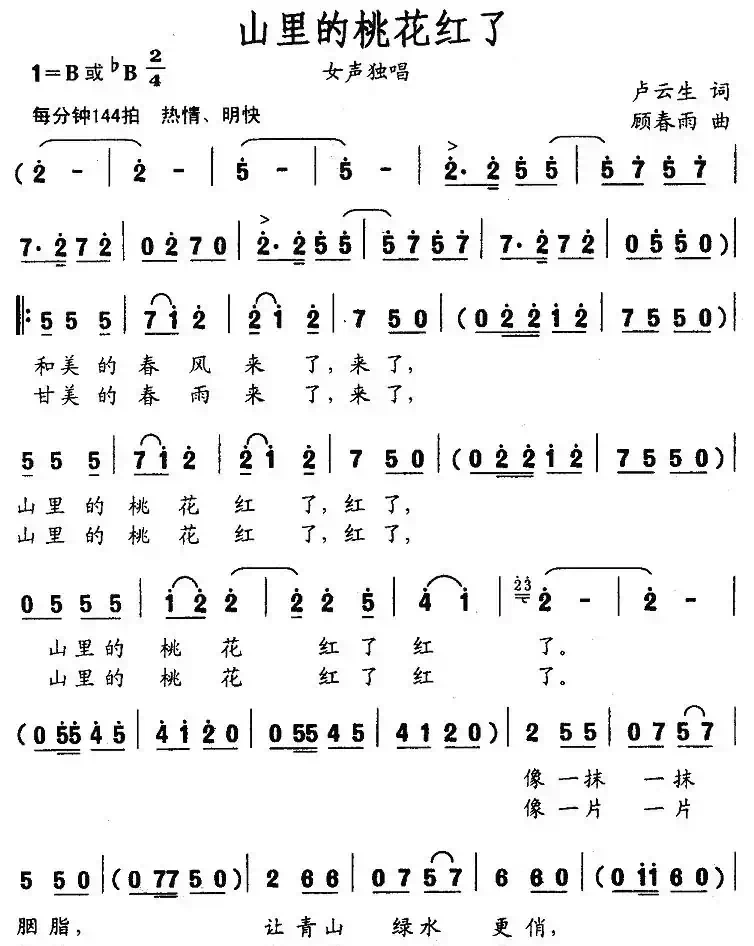 山里的桃花红了