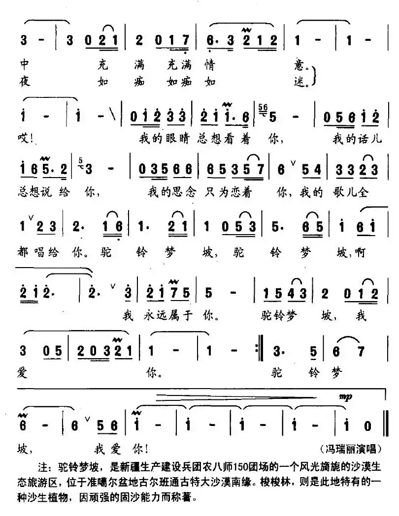 驼铃梦坡恋歌