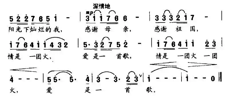 感谢祖国（薛锡祥词 林伟夫曲）
