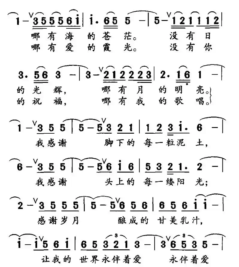感谢（张玉珠词 朱汉民曲）