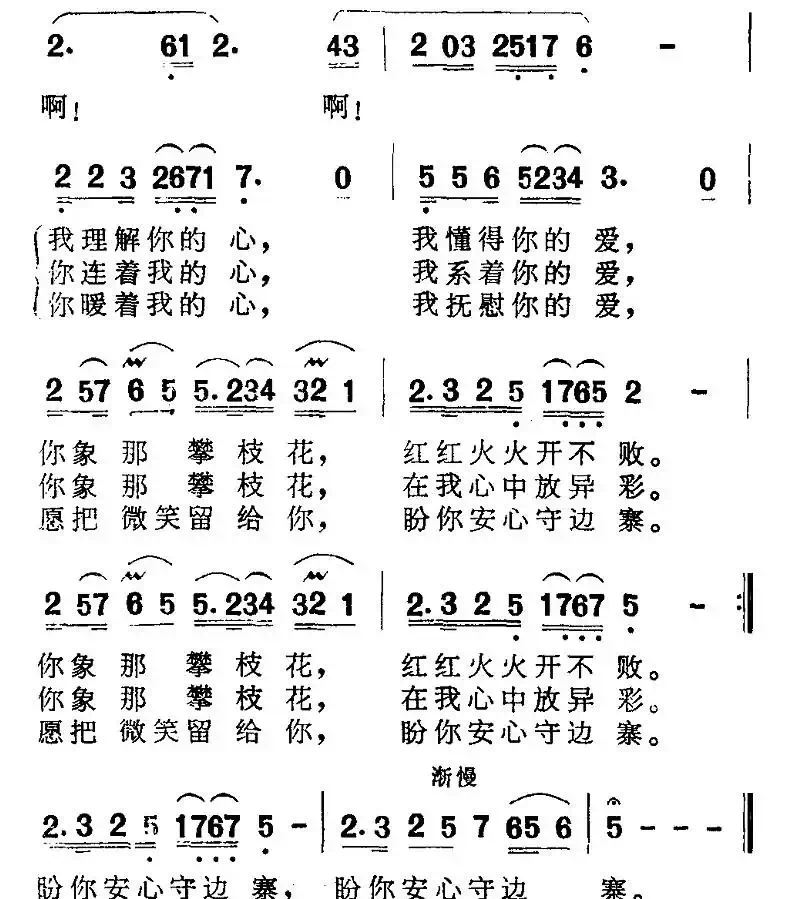 我懂得你的爱（电视剧《边关情》主题歌）