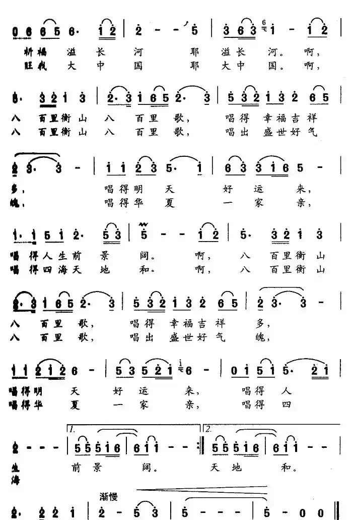 八百里衡山八百里歌