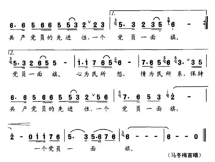 一个党员一面旗