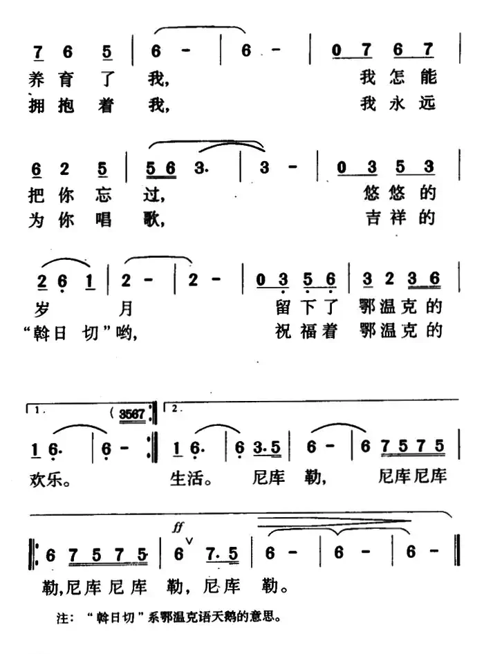祝福你，鄂温克（电视专题片《祝福你，鄂温克》插曲）