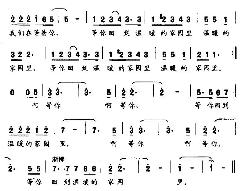 等你（陈晓杰词 殷景阳、张长松曲）