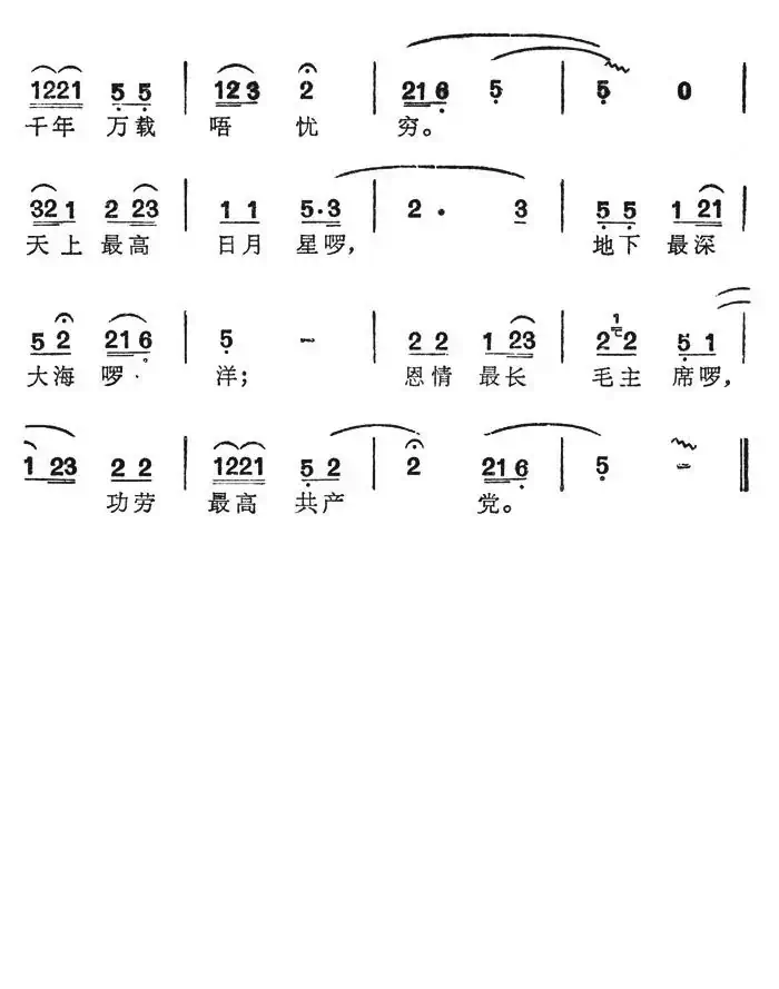 歌颂毛主席(广东民歌)