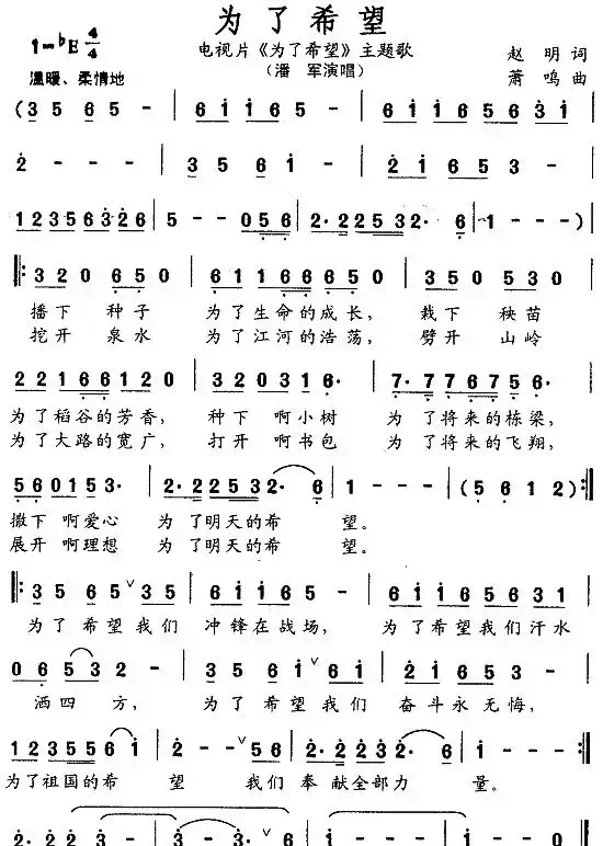 为了希望（同名电视片主题歌）