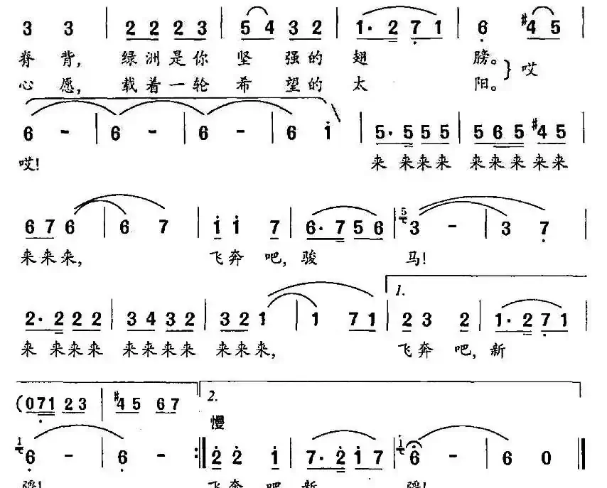 飞奔吧,新疆(茅晓峰词 若屏曲)