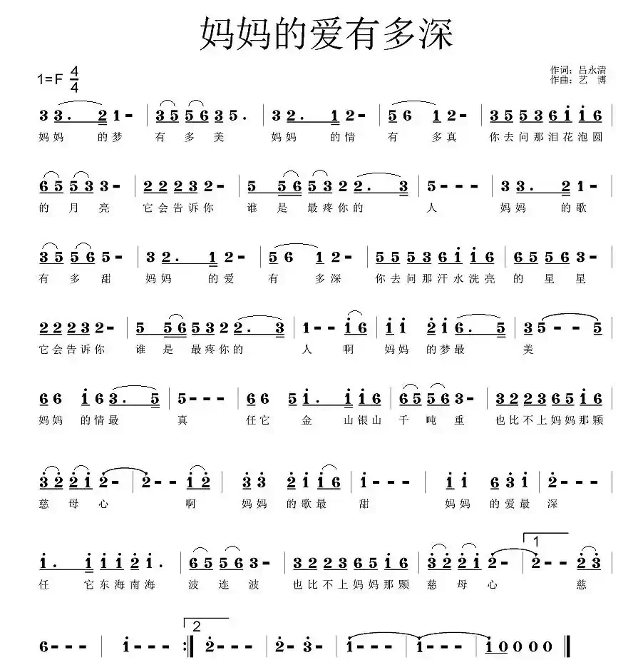 妈妈的爱有多深