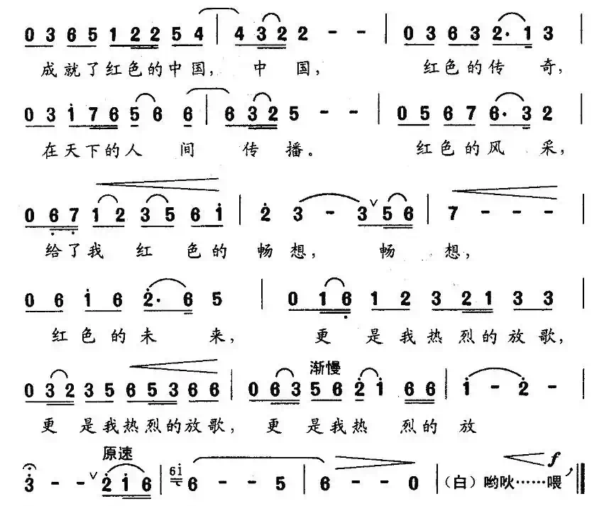 红色的风采(梁和平词 刘安华曲)