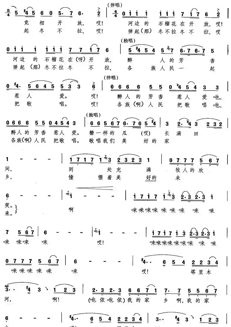 塔里木河（张平生词曲）