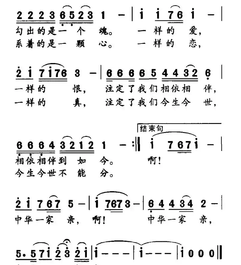 中华一家亲（石顺义词 郭崇勇曲）