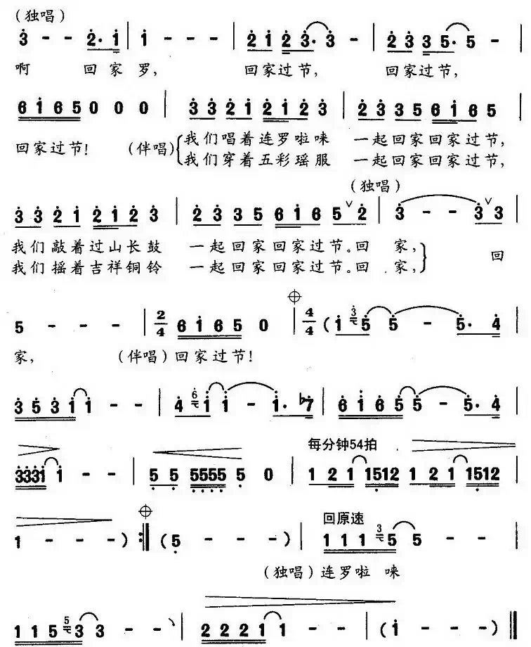 回家过节（第九届中国瑶族盘王节节歌）