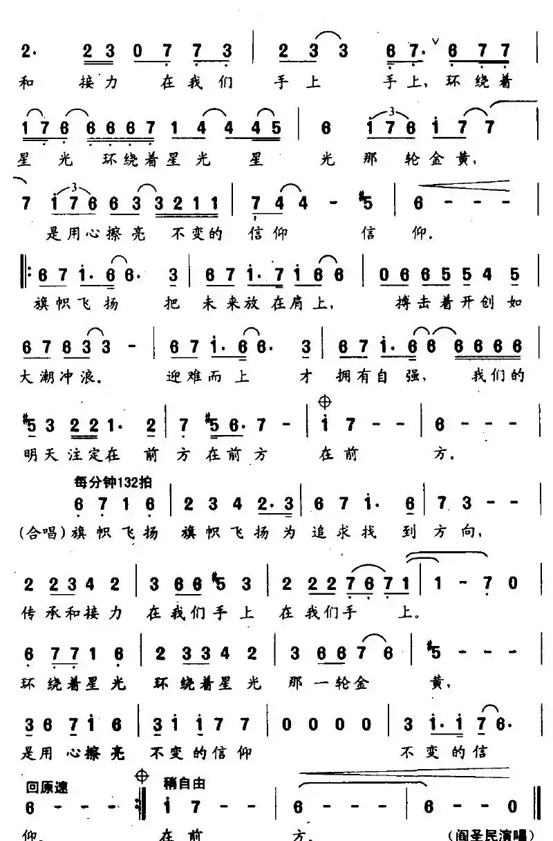旗帜飞扬（钱建隆词 刁玉泉曲）