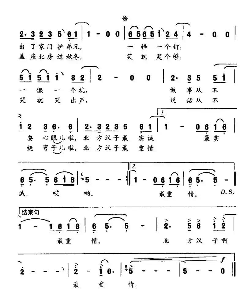 北方汉子（陈宝良词 张文启曲）
