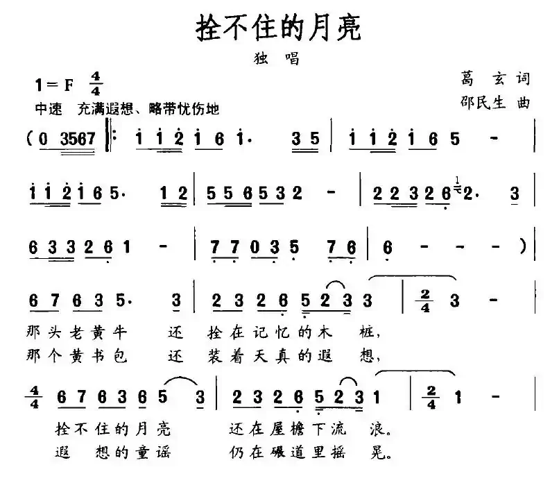 拴不住的月亮
