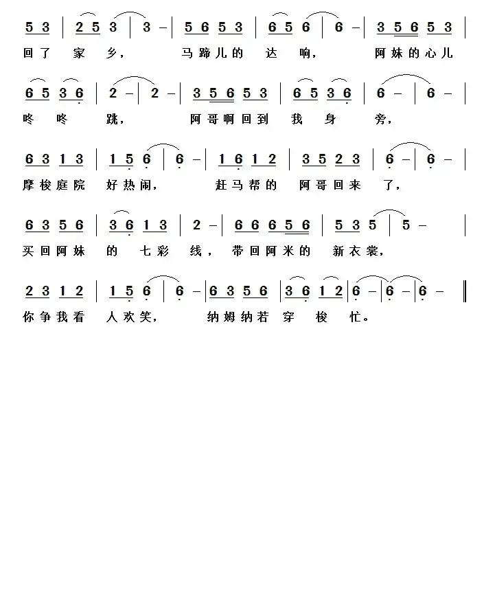 赶马帮的阿哥回来了