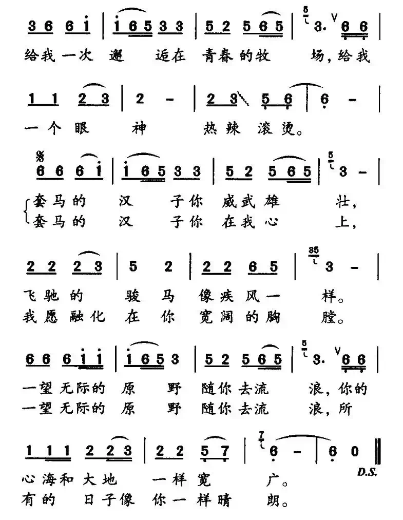 套马杆（刘新圈词 郭永利曲、6个版本）