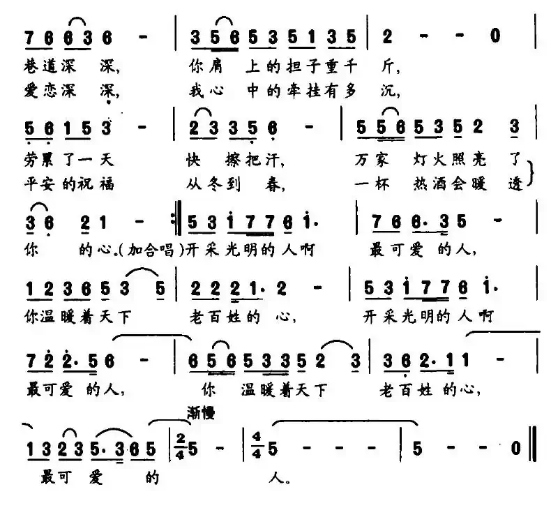 最可爱的人（曹勇词 雷远生曲）