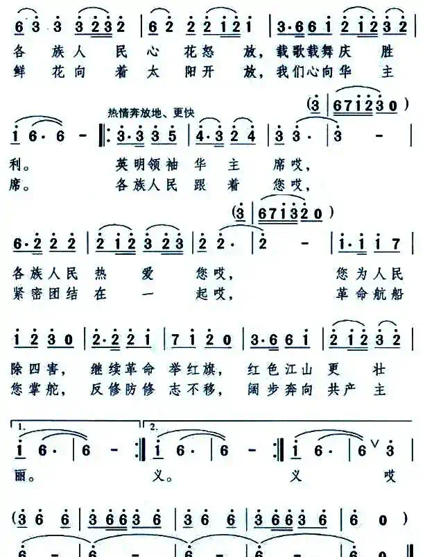 名族人民心向华主席