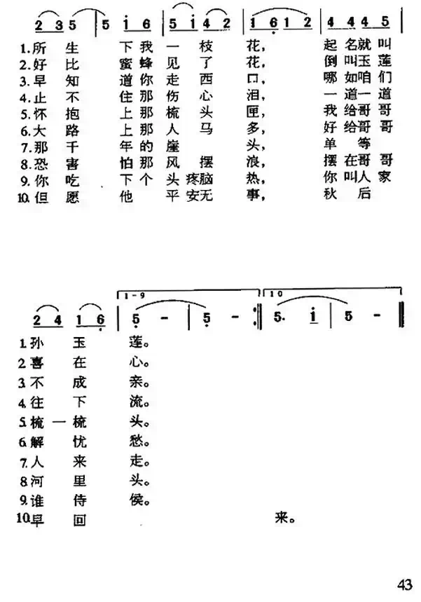 走西口（山西民歌）